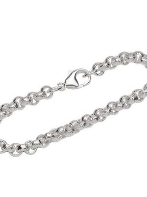 NKlaus Silberarmband "Armband 925 Sterling Silber 19cm Erbskette Damen d" (1 Stück), Made in Germany