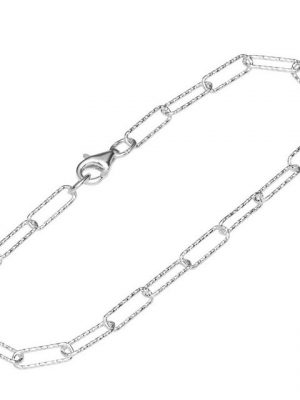 NKlaus Silberarmband "Armband 925 Sterling Silber 19cm Erbskette oval Da" (1 Stück), Made in Germany