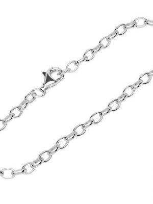 NKlaus Silberarmband "Armband 925 Sterling Silber 19cm Erbskette oval Da" (1 Stück), Made in Germany