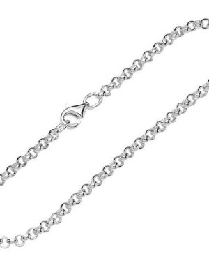 NKlaus Silberarmband "Armband 925 Sterling Silber 19cm Erbskette rund we" (1 Stück), Made in Germany