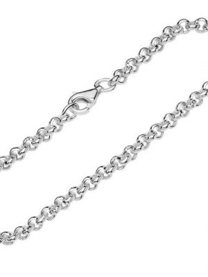 NKlaus Silberarmband "Armband 925 Sterling Silber 19cm Erbskette rund we" (1 Stück), Made in Germany