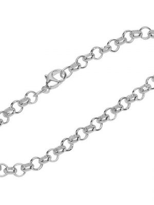 NKlaus Silberarmband "Armband 925 Sterling Silber 19cm Erbskette rund we" (1 Stück), Made in Germany
