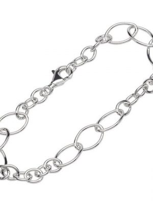 NKlaus Silberarmband "Armband 925 Sterling Silber 19cm Figaro Ankerkette" (1 Stück), Made in Germany