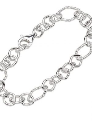 NKlaus Silberarmband "Armband 925 Sterling Silber 19cm Figaro Ankerkette" (1 Stück), Made in Germany