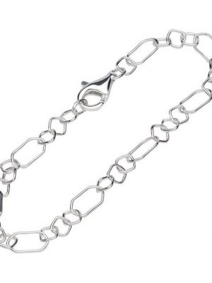 NKlaus Silberarmband "Armband 925 Sterling Silber 19cm Figaro Ankerkette" (1 Stück), Made in Germany