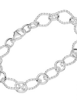 NKlaus Silberarmband "Armband 925 Sterling Silber 19cm Figaro Ankerkette" (1 Stück), Made in Germany