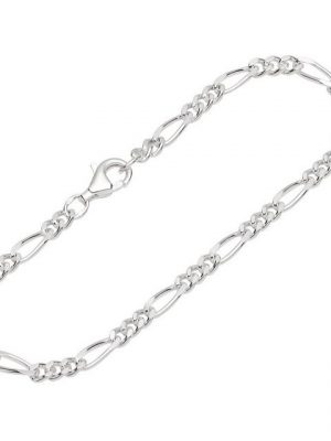 NKlaus Silberarmband "Armband 925 Sterling Silber 19cm Figaro Panzerkett" (1 Stück), Made in Germany