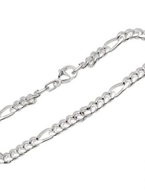 NKlaus Silberarmband "Armband 925 Sterling Silber 19cm Figaro Panzerkett" (1 Stück), Made in Germany