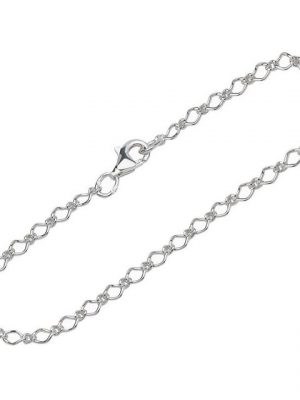 NKlaus Silberarmband "Armband 925 Sterling Silber 19cm Figaro Panzerkett" (1 Stück), Made in Germany