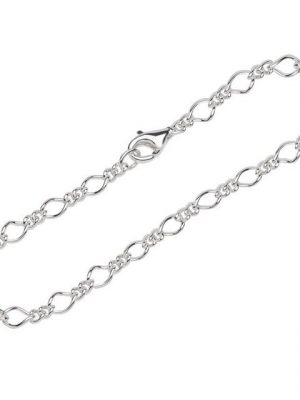 NKlaus Silberarmband "Armband 925 Sterling Silber 19cm Figaro Panzerkett" (1 Stück), Made in Germany
