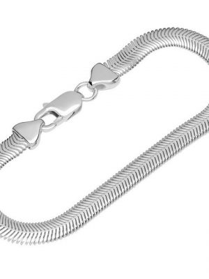 NKlaus Silberarmband "Armband 925 Sterling Silber 19cm Figaro Panzerkett" (1 Stück), Made in Germany
