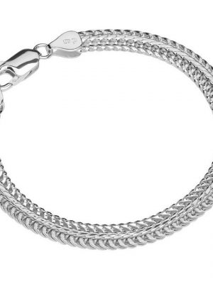 NKlaus Silberarmband "Armband 925 Sterling Silber 19cm Fuchsschwanzkette" (1 Stück), Made in Germany
