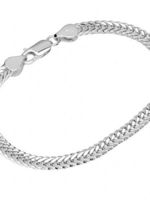 NKlaus Silberarmband "Armband 925 Sterling Silber 19cm Fuchsschwanzkette" (1 Stück), Made in Germany