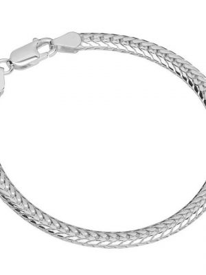 NKlaus Silberarmband "Armband 925 Sterling Silber 19cm Fuchsschwanzkette" (1 Stück), Made in Germany
