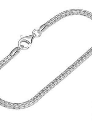 NKlaus Silberarmband "Armband 925 Sterling Silber 19cm Fuchsschwanzkette" (1 Stück), Made in Germany