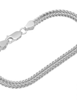 NKlaus Silberarmband "Armband 925 Sterling Silber 19cm Fuchsschwanzkette" (1 Stück), Made in Germany