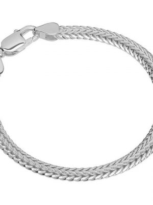 NKlaus Silberarmband "Armband 925 Sterling Silber 19cm Fuchsschwanzkette" (1 Stück), Made in Germany