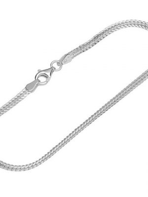 NKlaus Silberarmband "Armband 925 Sterling Silber 19cm Fuchsschwanzkette" (1 Stück), Made in Germany