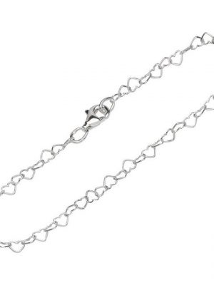 NKlaus Silberarmband "Armband 925 Sterling Silber 19cm Herz Kette Damen" (1 Stück), Made in Germany