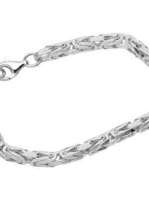 NKlaus Silberarmband "Armband 925 Sterling Silber 19cm Königskette 8 fac" (1 Stück), Made in Germany