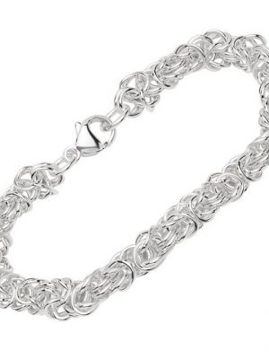 NKlaus Silberarmband "Armband 925 Sterling Silber 19cm Königskette Unise" (1 Stück), Made in Germany