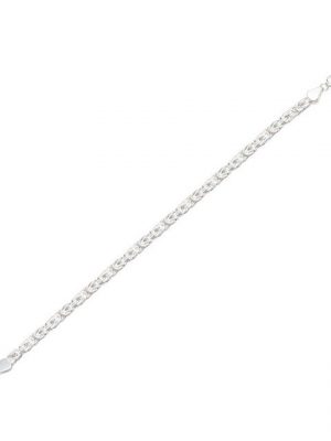 NKlaus Silberarmband "Armband 925 Sterling Silber 19cm Königskette oval" (1 Stück), Made in Germany