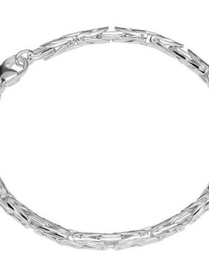 NKlaus Silberarmband "Armband 925 Sterling Silber 19cm Königskette oval" (1 Stück), Made in Germany