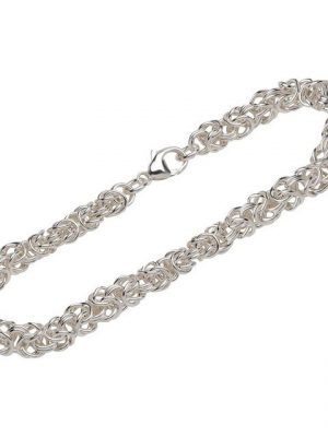 NKlaus Silberarmband "Armband 925 Sterling Silber 19cm Königskette rund" (1 Stück), Made in Germany