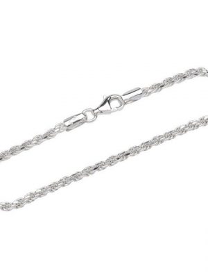 NKlaus Silberarmband "Armband 925 Sterling Silber 19cm Kordelkette gesch" (1 Stück), Made in Germany