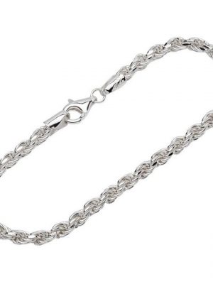 NKlaus Silberarmband "Armband 925 Sterling Silber 19cm Kordelkette gesch" (1 Stück), Made in Germany