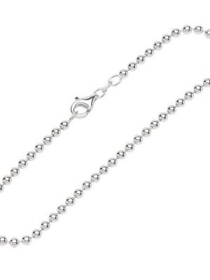 NKlaus Silberarmband "Armband 925 Sterling Silber 19cm Kugelkette rund D" (1 Stück), Made in Germany