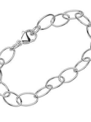 NKlaus Silberarmband "Armband 925 Sterling Silber 19cm Langankerkette ru" (1 Stück), Made in Germany