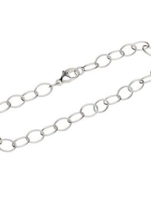 NKlaus Silberarmband "Armband 925 Sterling Silber 19cm Langankerkette ru" (1 Stück), Made in Germany