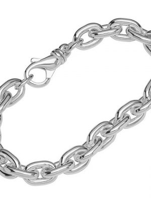 NKlaus Silberarmband "Armband 925 Sterling Silber 19cm Langankerkette ru" (1 Stück), Made in Germany