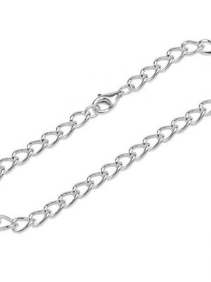 NKlaus Silberarmband "Armband 925 Sterling Silber 19cm Langpanzerkette 4" (1 Stück), Made in Germany