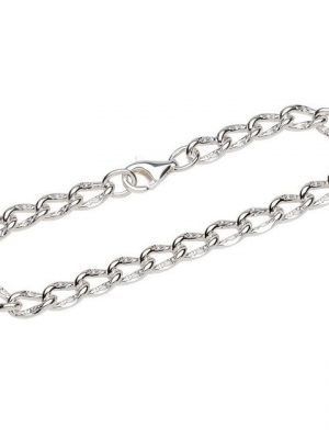 NKlaus Silberarmband "Armband 925 Sterling Silber 19cm Langpanzerkette H" (1 Stück), Made in Germany