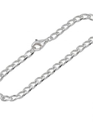 NKlaus Silberarmband "Armband 925 Sterling Silber 19cm Langpanzerkette g" (1 Stück), Made in Germany