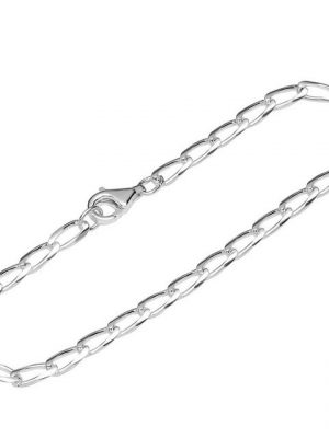NKlaus Silberarmband "Armband 925 Sterling Silber 19cm Langpanzerkette g" (1 Stück), Made in Germany