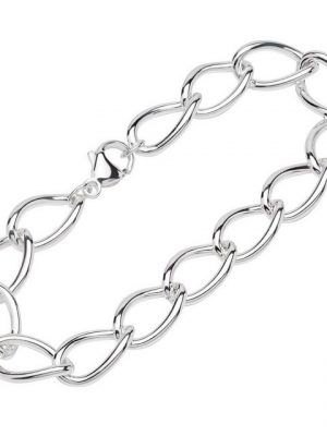 NKlaus Silberarmband "Armband 925 Sterling Silber 19cm Langpanzerkette r" (1 Stück), Made in Germany