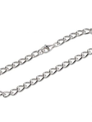 NKlaus Silberarmband "Armband 925 Sterling Silber 19cm Langpanzerkette r" (1 Stück), Made in Germany