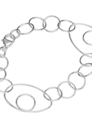 NKlaus Silberarmband "Armband 925 Sterling Silber 19cm Luna Kette Damen" (1 Stück), Made in Germany
