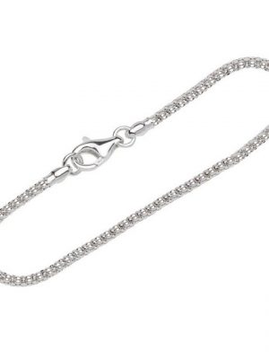 NKlaus Silberarmband "Armband 925 Sterling Silber 19cm Pantherkette Dame" (1 Stück), Made in Germany