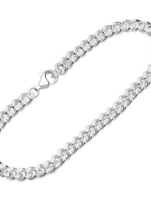 NKlaus Silberarmband "Armband 925 Sterling Silber 19cm Panzerkette 2 fac" (1 Stück), Made in Germany