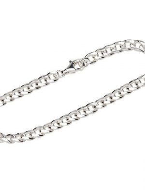 NKlaus Silberarmband "Armband 925 Sterling Silber 19cm Panzerkette Unise" (1 Stück), Made in Germany