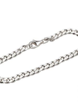 NKlaus Silberarmband "Armband 925 Sterling Silber 19cm Panzerkette flach" (1 Stück), Made in Germany