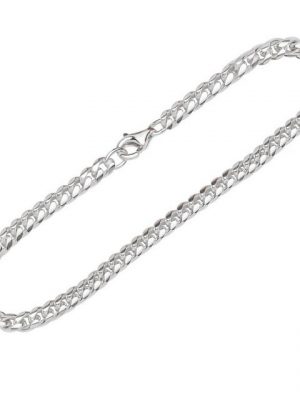 NKlaus Silberarmband "Armband 925 Sterling Silber 19cm Panzerkette oval" (1 Stück), Made in Germany