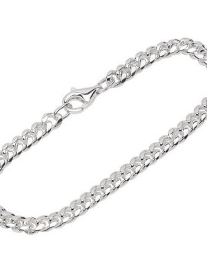 NKlaus Silberarmband "Armband 925 Sterling Silber 19cm Panzerkette oval" (1 Stück), Made in Germany