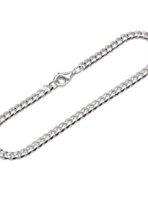 NKlaus Silberarmband "Armband 925 Sterling Silber 19cm Panzerkette oval" (1 Stück), Made in Germany