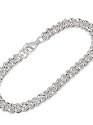 NKlaus Silberarmband "Armband 925 Sterling Silber 19cm Panzerkette rund" (1 Stück), Made in Germany