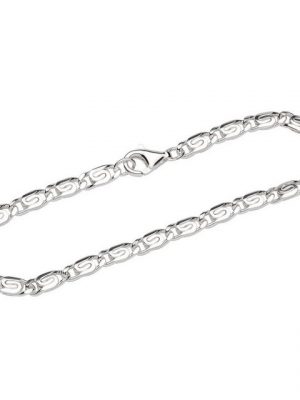 NKlaus Silberarmband "Armband 925 Sterling Silber 19cm S Panzerkette ova" (1 Stück), Made in Germany